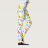 Retro 80 Herzdruckdrucker Leggings (Rechts)