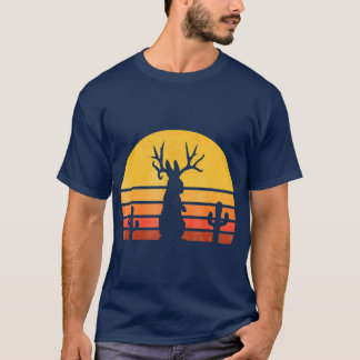 Retro 80 Jackalope Vintag Cryptid Rabbit T-Shirt