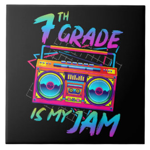Retro 80er 7. Klasse ist mein Ding Zurück zur Schu Fliese