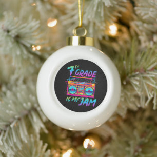 Retro 80er 7. Klasse ist mein Ding Zurück zur Schu Keramik Kugel-Ornament