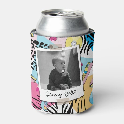 Retro 80er 80 40. Geburtstag Vintages Foto Dosenkühler (Kanne Vorderseite)