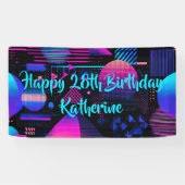 Retro 80er 90er Memphis Geometrie Banner (Horizontal)