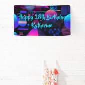 Retro 80er 90er Memphis Geometrie Banner (InSitu)