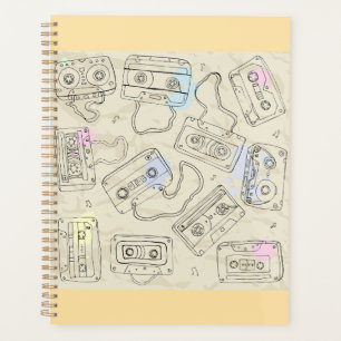 Retro 80er 90er Nostalgischer Kassetten-Mix-Tape-M Planer