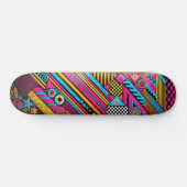 Retro 80er & 90er Skateboard Deck - Fett Farben (Horizontal)