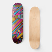 Retro 80er & 90er Skateboard Deck - Fett Farben (Vorderseite)