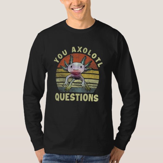 Retro 80er 90s Axolotl You Axolotl Questions Boys T-Shirt (Vorderseite)