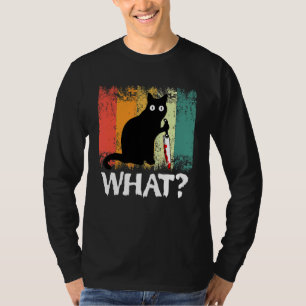 Retro 80er 90s Ich tue, was ich mit meiner Katze W T-Shirt