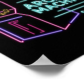 Retro 80er 90s Neon Arcade Machine Arcade Kabinett Poster (Ecke)