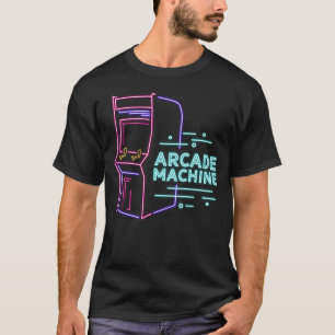 Retro 80er 90s Neon Arcade Machine Arcade Kabinett T-Shirt