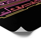 Retro 80er 90s Neon Cassette Tape Ghettobaster Poster (Ecke)
