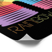 Retro 80er 90s Neon Rainbow Spring Poster (Ecke)