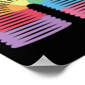 Retro 80er 90s Neon Rainbow Spring Poster (Ecke)