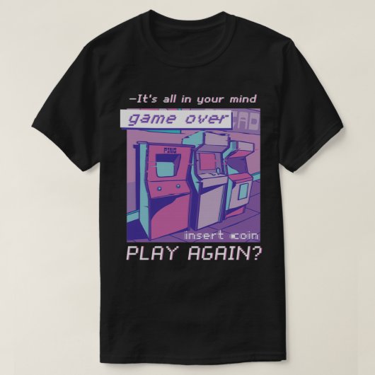 Retro 80er 90s Nostalgische Arcade Vaporwave Ästhe T-Shirt (Design vorne)