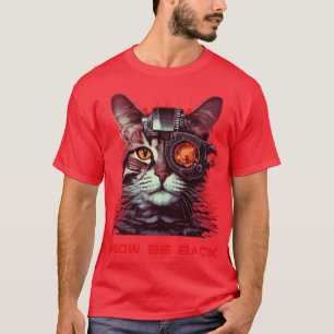 Retro 80er 90s Robot Cat T-Shirt