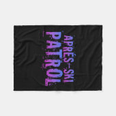 Retro 80er Apres Ski Patrol Vintag Fleecedecke (Vorderseite (Horizontal))