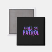 Retro 80er Apres Ski Patrol Vintag Magnet (Vorderseite/Rückseite)