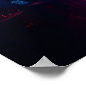 Retro-80er-Arcade-Gaming-Ästhetik Neonlichter Poster (Ecke)
