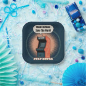 Retro 80er Arcade Gaming Nerdy Spaß Pappteller (Party)