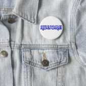Retro 80er Awesome! Blau Button (Beispiel)