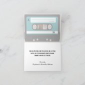Retro 80er Cassette Mixtape Personalisiert Dankeskarte (Innenseite)