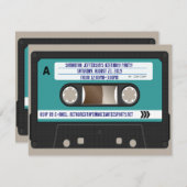 Retro 80er Cassette Mixtape Personalisiert Einladung (Vorne/Hinten)