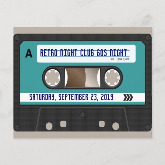 Retro 80er Cassette Mixtape Personalisiert Flyer (Vorne)