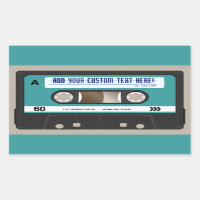 Retro 80er Cassette Tape Personalisiert Sticker