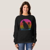 Retro 80er Cat Sweatshirt (Vorne ganz)