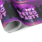 Retro 80er Disco Dance Party Neon Lila Funky Geschenkpapier (Rolleneckpunkt)