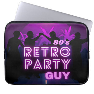 Retro 80er Disco Dance Party Neon Lila Funky Laptopschutzhülle