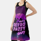Retro 80er Disco Dance Party Neon Lila Funky Schürze (InSitu)