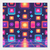 Retro 80er Disco Fieber | Wand-Wand-Wand-Wand Tapete (Vorderseite)