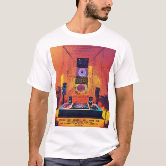Retro 80er DJ Vibe T - Shirt Design (Vorderseite)