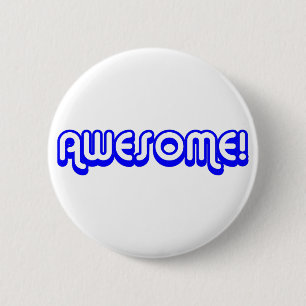 Retro 80er fantastisch! Blau Button