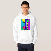 Retro 80er Farbblock Hoodie (Vorne ganz)