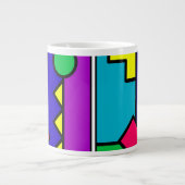 Retro 80er Farbblock Jumbo-Tasse (Vorderseite)