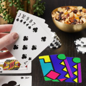 Retro 80er Farbblock Spielkarten (In Situ)