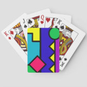 Retro 80er Farbblock Spielkarten (Rückseite)