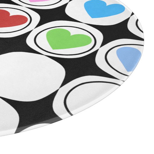 Retro 80er fett geometricheris hell schneidebrett (Ecke)