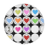 Retro 80er fett geometricheris hell schneidebrett (Vorderseite)