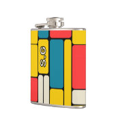 Retro-80er fett geometrisch, modern hell flachmann (Links)