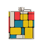 Retro-80er fett geometrisch, modern hell flachmann (Rückseite)