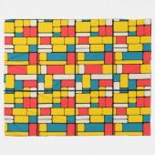 Retro-80er fett geometrisch, modern hell fleecedecke (Vorderseite (Horizontal))