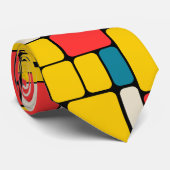 Retro-80er fett geometrisch, modern hell krawatte (Gerollt)