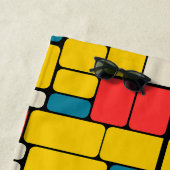 Retro-80er fett geometrisch, modern hell strandtuch (Beispiel)