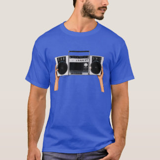 Retro 80er Hands-Up Retro Boombox Grafik T-Shirt