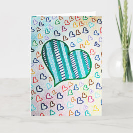 Retro 80er Herz für Valentinstag Feiertagskarte