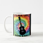 Retro 80er Hippie Peace Liebe Rock'n'Roll Kaffeetasse (Links)