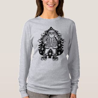 Retro 80er Inspiriert Weihnachtsmann T-Shirt